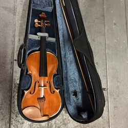 Violin With Hard Case, Bow, Rosin