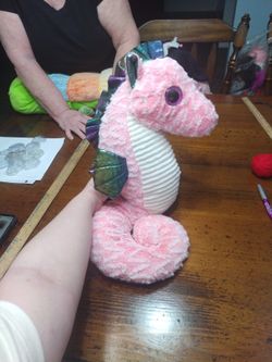 Valentine's Pink Seahorse Plush