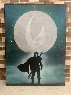 Mandalorian Spray Paint Art