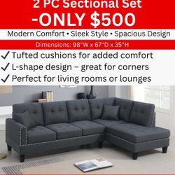 2 Pc Sectional Set