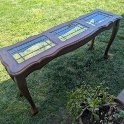 Vintage Solid Oak Sofa Table