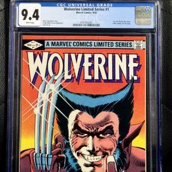 Wolverine Limited Series 1- CGC 9.4-White Pages Marvel 1982