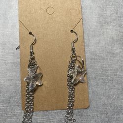Clear Stars With Silver Chains