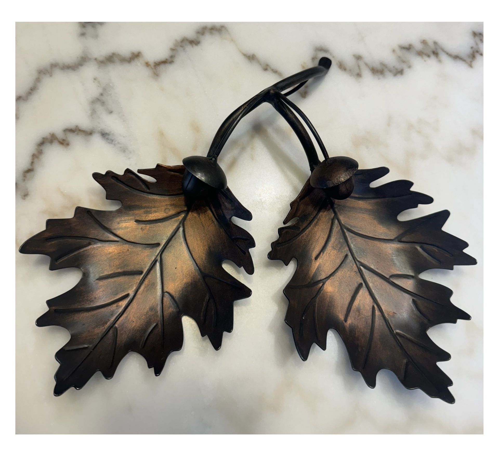 Vintage Metal Leaf Tray