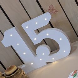 Light up 15 Wood Sign 