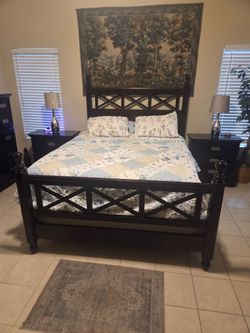 Queen 5-Piece Bedroom Set – Bed, Dresser, Mirror, Highboy Chest & 2 Nightstands
