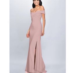 Nwt Theia Eva crepe dress in rose Pink