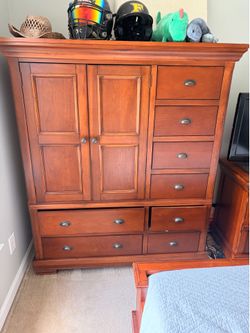 Solid Wood Armoire / TV Cabinet