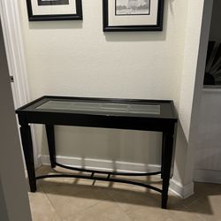 Glass Console Table  Sofa Table for Living Room Entryway Table 