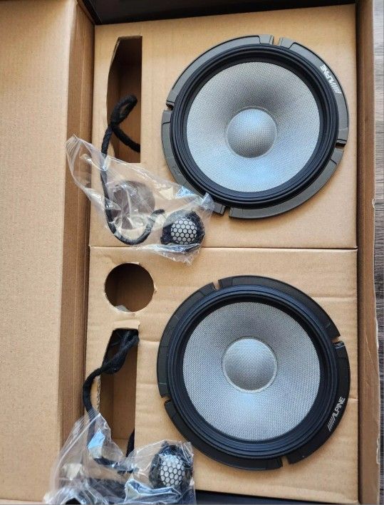 Pair Alpine R2-S65C 6.5" 2-Way Car Audio Component Speakers High-Resolution