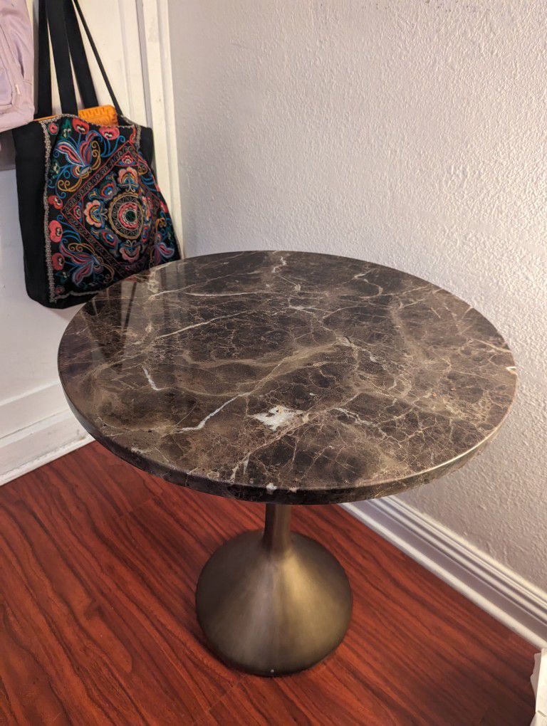 Granite Table With Bronze Base