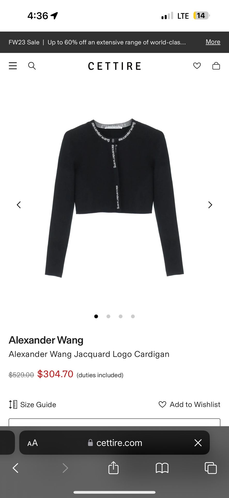 Alexander Wang Jacquard Logo Cardigan