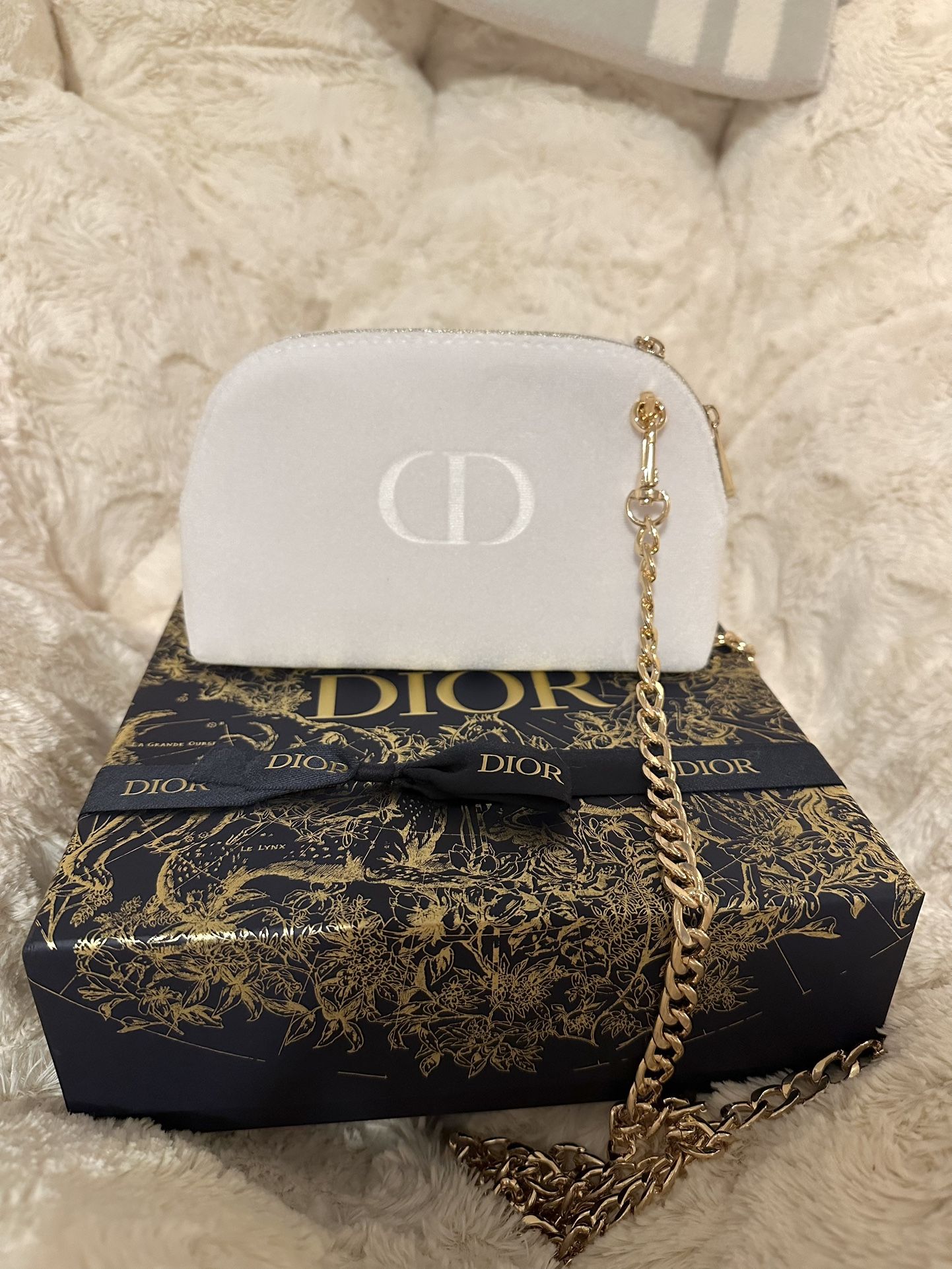 Dior makeup pouch converted to crossbody