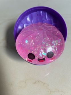 Pink Glitter Kawaii Squishy Stress Ball Toy