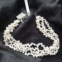 SPRIG Freshwater Baroque Pearl Multi-Strand Necklace – New With Tags