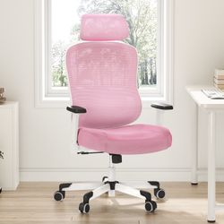 Ergonomic Office Chair Pink Color