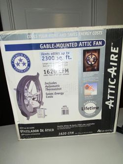 Damaged Air Vent Inc APG 53316 Gable Mount Power Attic Ventilator Fan 1620 CFM 2300 sq. ft.