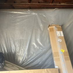 Metal Bed Frame And Box Spring Still In Plastic 