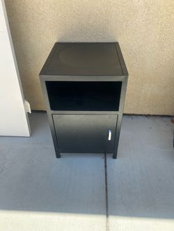 Metal cabinet nightstand