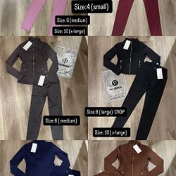 Define Lululemon Jacket Sets 