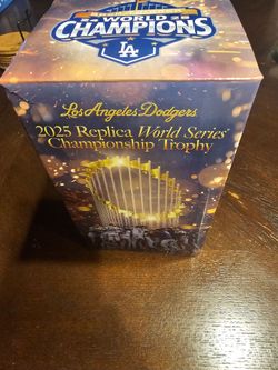 2025 Dodgers Replica WS Trophy & bobbleheads