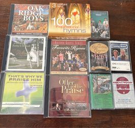 Gospel Music Tapes and CDs (13 pieces)