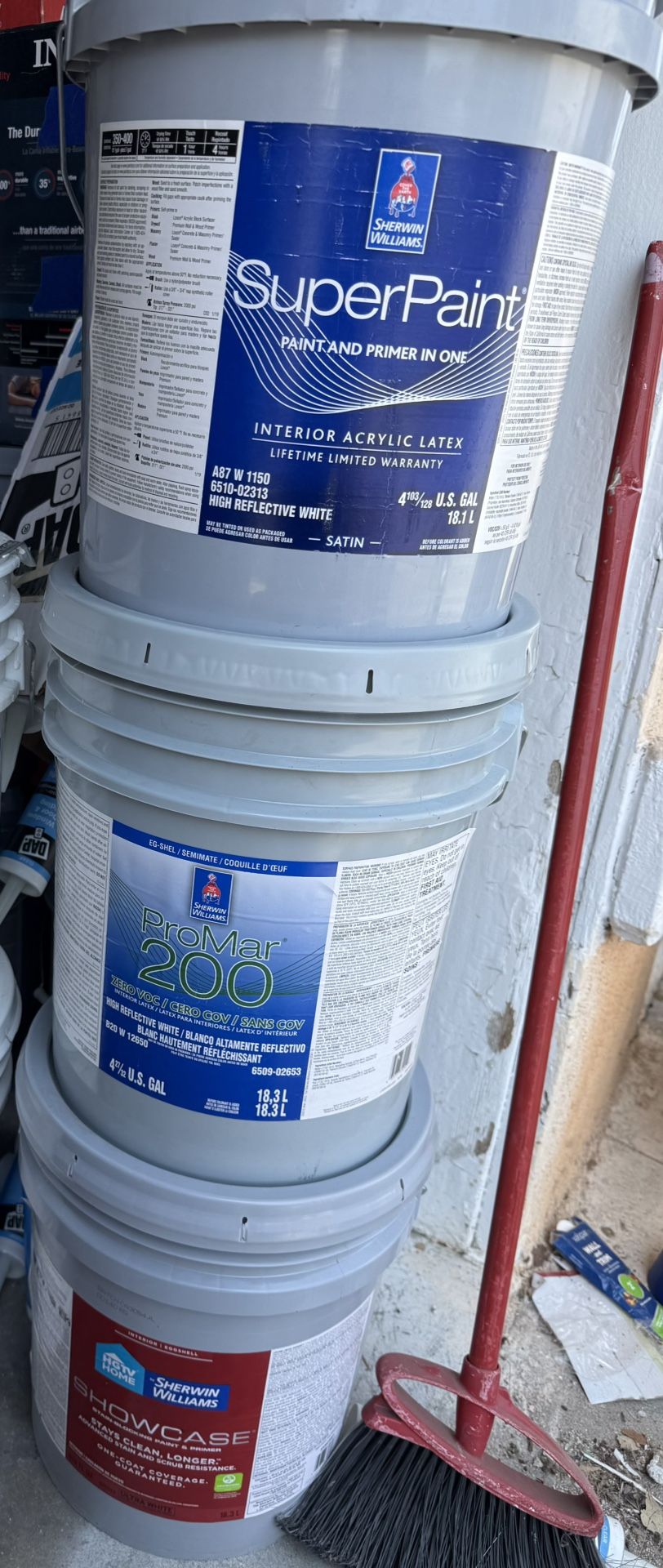 White Paint New In Bucket