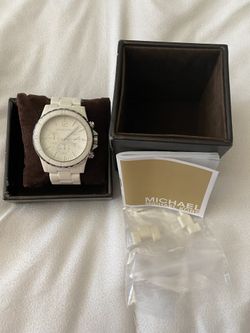$60 OBO - White Michael Kors Watch - Excellent Condition