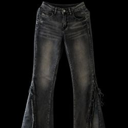 black flare jeans 