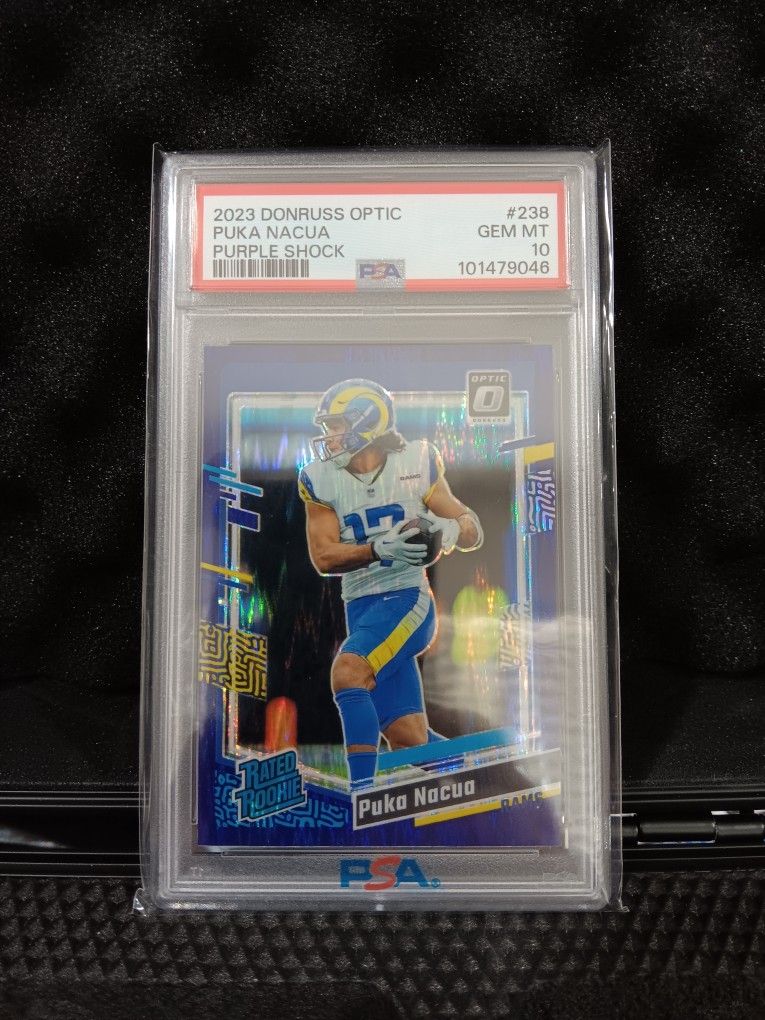 RC Puka Nacua PSA 10 Purple Shock