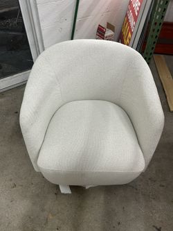 Henredon Murphy Swivel Boucle Chair, Cream