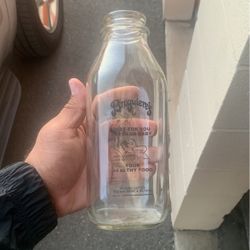 Vintage Broguiere’s Quart (2)/half Gallon (1) Milk Glass Bottles