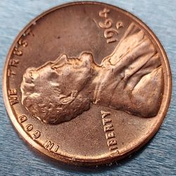 Error Penny 1964 D Uncirulated  L On The Raised Rim 