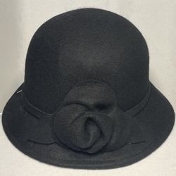 The Pink Palm Tree Black Cloche Hat