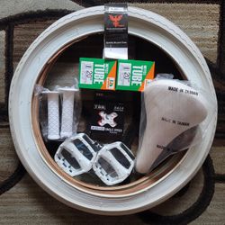 NEW Bicycle Bmx Parts Bundle 20" White