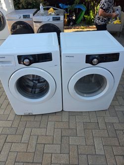 Samsung front load washer and GAS dryer set