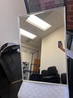 24 in. W x 36 in. H Rectangular Brushed Nickel Metal Framed Beveled Surface Mount/Recessed Medicine Cabinet with Mirror