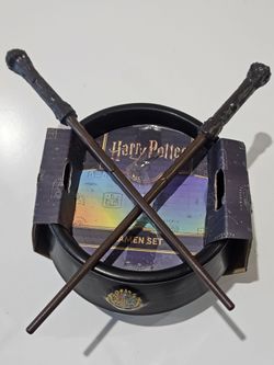 Harry Potter Hogwarts Cauldron Ramen Bowl Set With 2 Wizard Wand Chopsticks Paladone