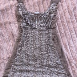  baby doll top lace  brown
