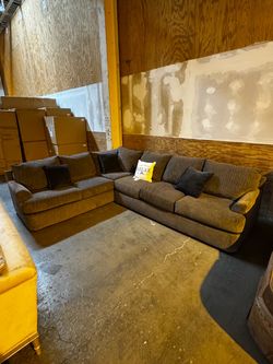 Charcoal Gray L-Sectional Sofa