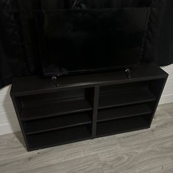 Espresso Narrow Bookshelf/TV Stand