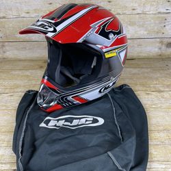 HJC CL-X4 Red White & Black Open Face Motocross Helmet Sz XXL w/ Bag