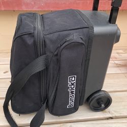 Brunswick One Ball Roller Black Bowling Bag with Planet X Performance Urethane 10 lb Bowling Ball