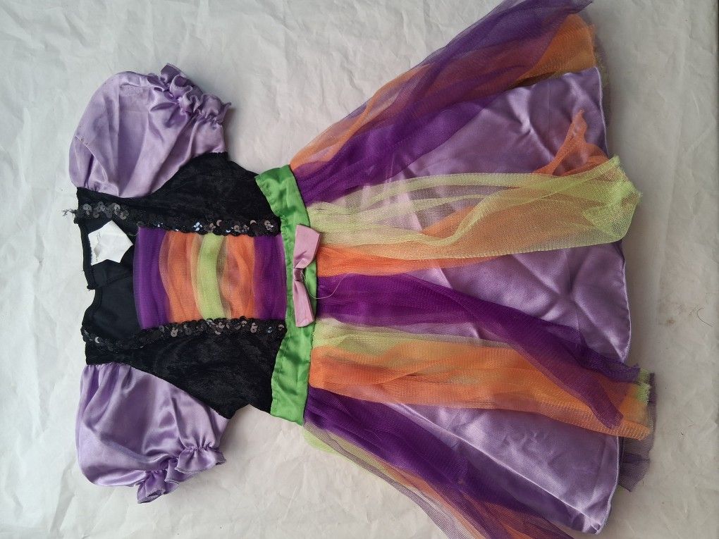 2-4 T Witch Dress Halloween Toddler Costume 