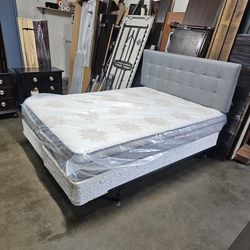 Queen bed and mattress
