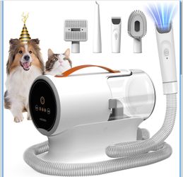 Pet Grooming Vacuum Kit,12000Pa Strong Pet Vacuum for Shedding,Grooming Hai,Quiet,PG100,2L Large Cap