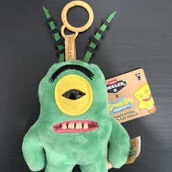 Fuggler SpongeBob SquarePants Plankton Catch-Me Chase Keychain 5”