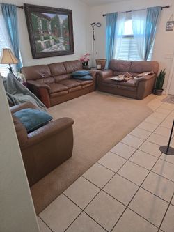 FREE- Leather sofa set.
