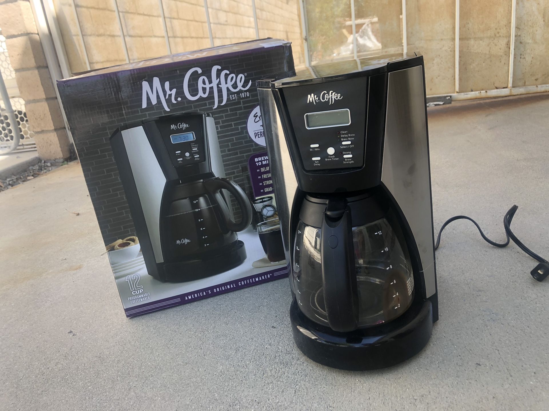 Mr. Coffee® 12-Cup Programmable Coffee Maker in Chrome/Black