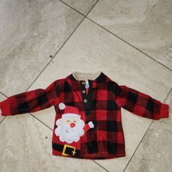 Fleece Santa Shirt For 12 Month Old